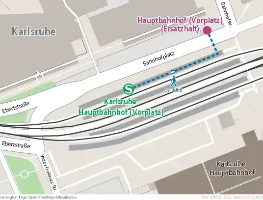 Haltestelle Karlsruhe Hauptbahnhof (Vorplatz)